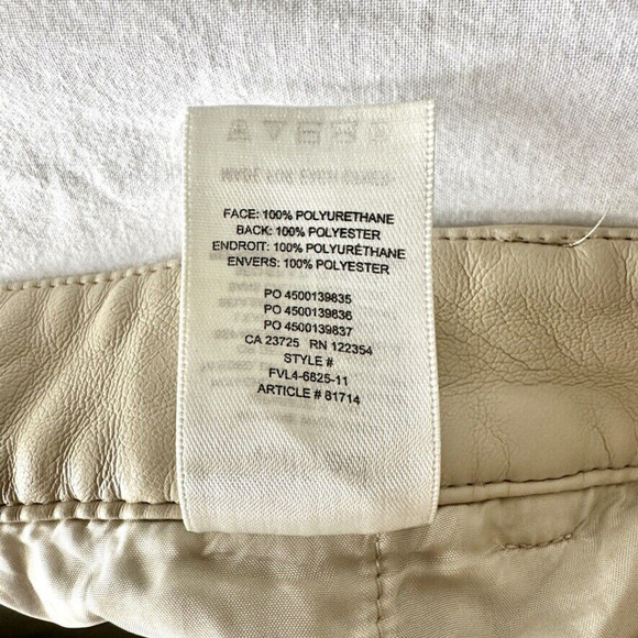 Wilfred Modern Cargo Pant Faux Leather Women's Size 0 Birch Beige - Picture 10 of 13